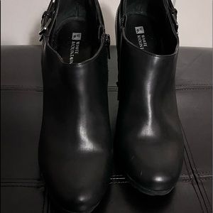 Black zip booties- 3 1/2 inches